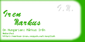 iren markus business card