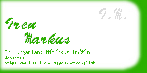 iren markus business card